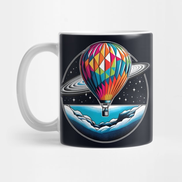 Cosmic Voyage Hot Air Balloon by The Tee Bizarre